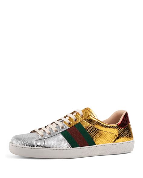 gucci ace snake cheap|gucci ace metallic snakeskin sneakers.